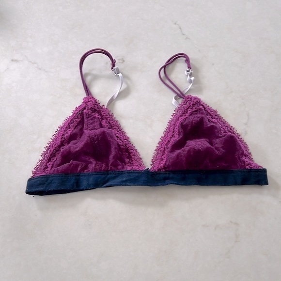 Urban Outfitters Other - Urban Outfitters Lace lavender and navy bralette with adjustable straps